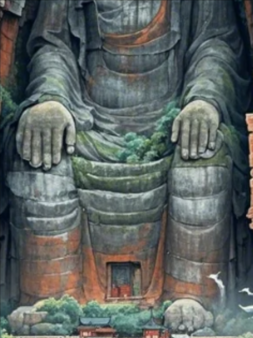 乐山大佛位于四川省乐山市，是古代佛教文化的重要遗产之一。这座壮观的佛像矗立在岷江之滨，是古代劳动人民智慧和汗水的结晶。-第3张图片