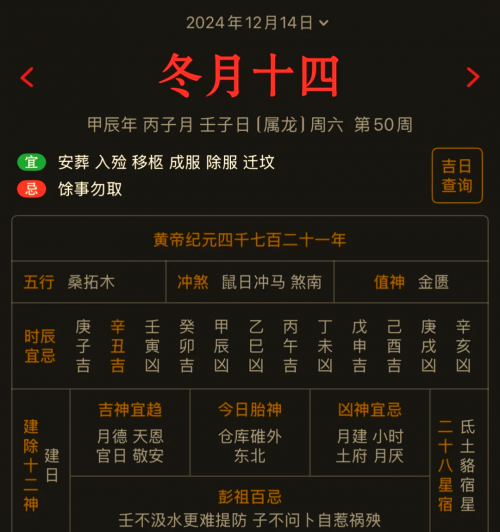 2024年老黄历查询表，预测未来运势的指南-第2张图片
