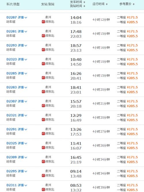 高铁时刻表及票价查询-第3张图片