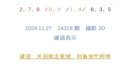 福彩3d字谜总汇福彩3d字谜总汇-第2张图片