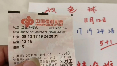 今天晚上双色球开奖结果公布