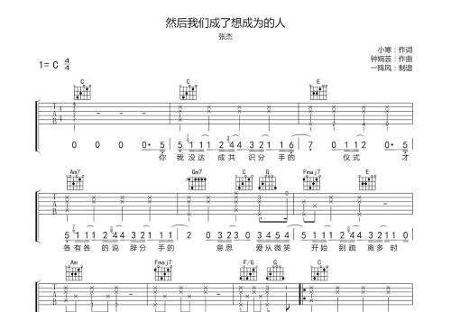多余的流星吉他谱c调多余的流星吉他谱-第1张图片