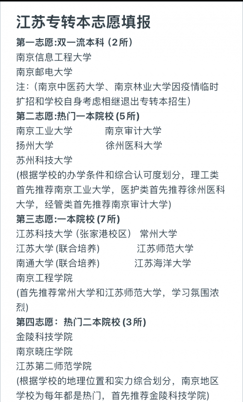 江苏高考模拟填报志愿攻略