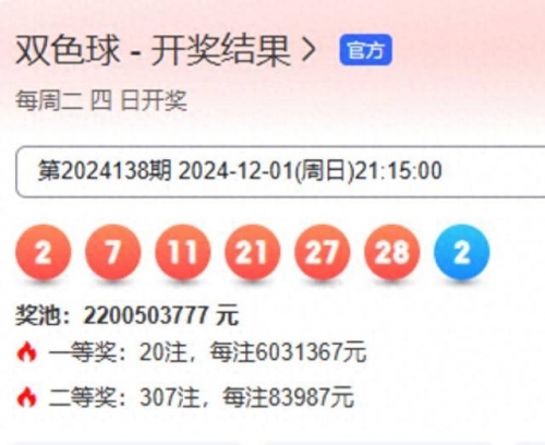 今天双色球最准一注今天双色球最准一注揭晓