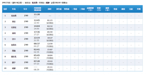 成都到北京火车时刻表成都到北京火车时刻表-第1张图片