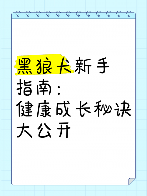 小狼狗高手论坛，探讨狼犬成长与训练