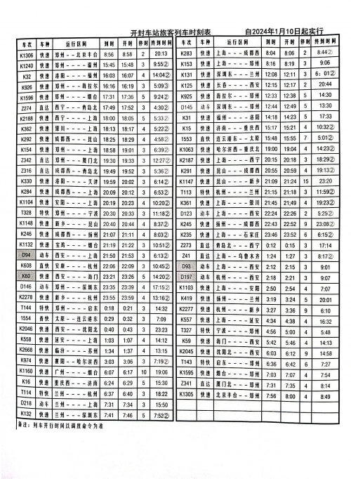 动车组时刻表查询方法动车组时刻表解析-第2张图片