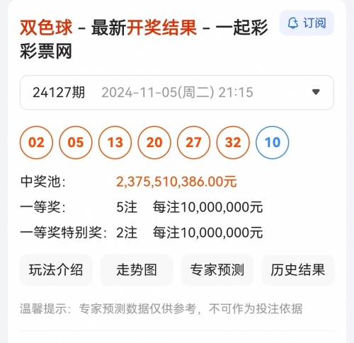 双色球历史号码查询-第1张图片