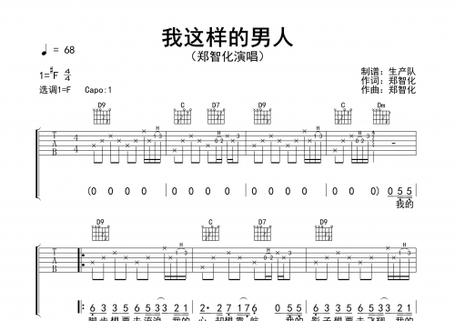 大男人小女孩吉他谱大男人小女孩吉他谱-第3张图片