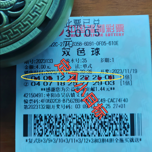 双色球精选一注6十1，幸运的启示-第3张图片