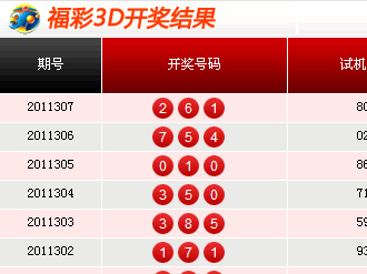 开奖结果查询