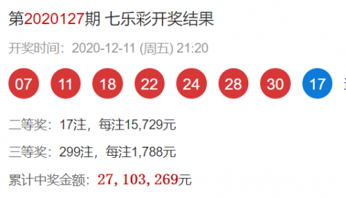 七乐彩最新开奖信息大乐透七乐彩最新开奖信息