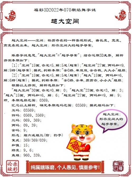 乐彩网3D字谜，探寻数字之谜-第2张图片
